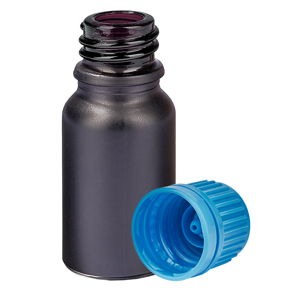 10ml Flasche 11mm Schraubverschluss blau Originalitätsverschluss BlackLine UT18/10 10ml Flasche 11mm Schraubverschluss blau Originalitätsverschluss BlackLine UT18/10