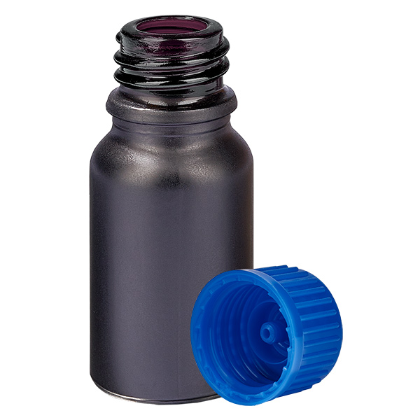 10ml Flasche 11mm Schraubverschluss blau Standard BlackLine UT18/10 10ml Flasche 11mm Schraubverschluss blau Standard BlackLine UT18/10