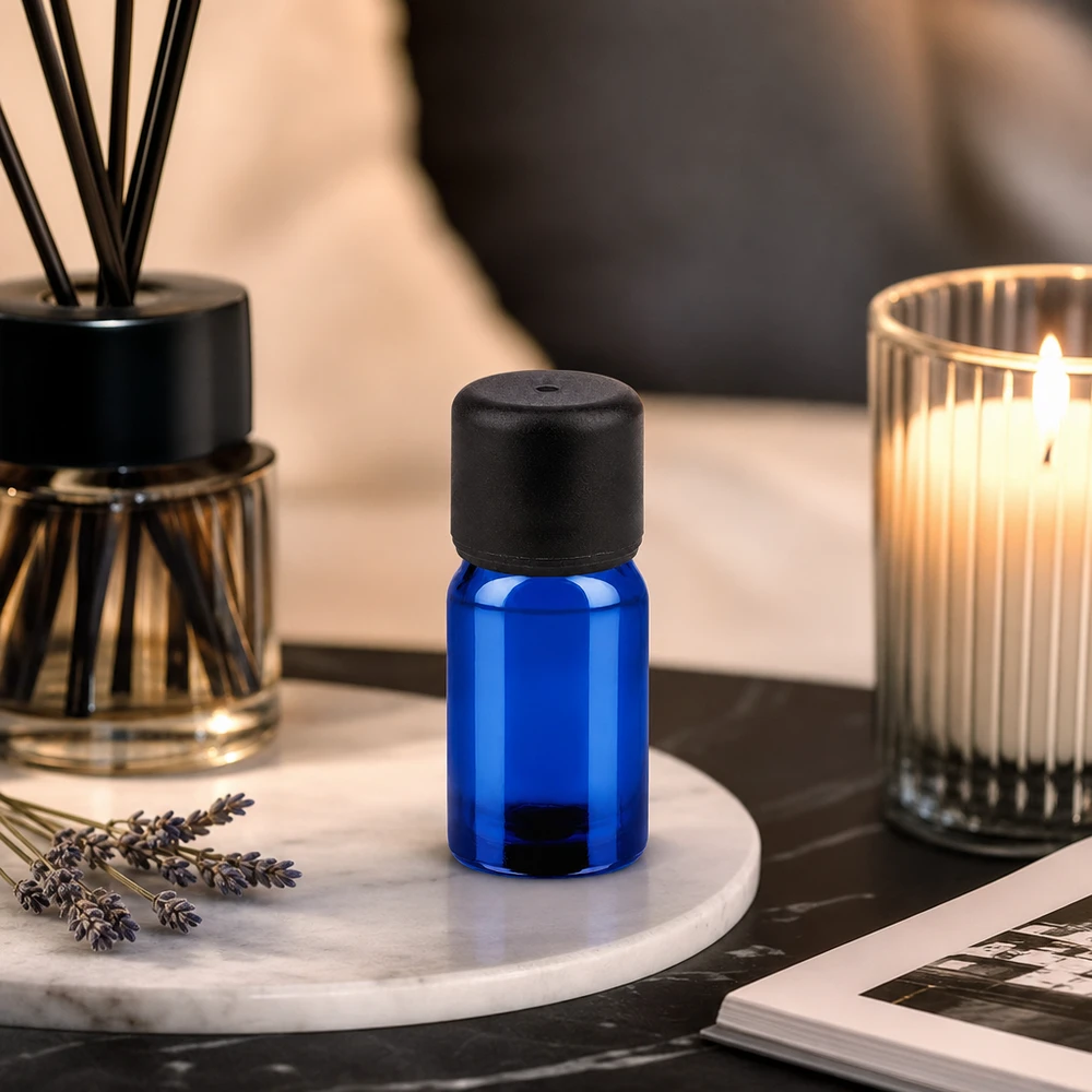 Handliche 5ml Flasche aus UV-beständigem Kobaltglas für Reise und den täglichen Gebrauch