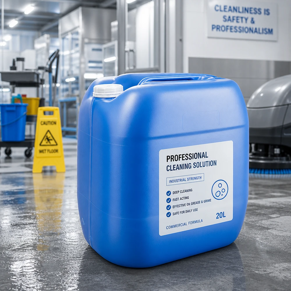 Chemikalienbeständiger Kanister 30 Liter blau ohne Deckel für Bodenreiniger und Industriechemikalien