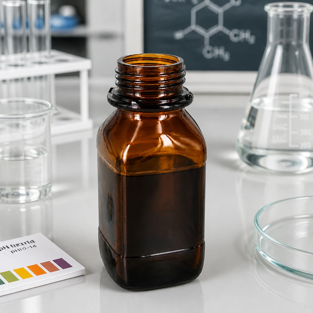 Chemie Lagerflasche 250ml braun mit robustem Glasmaterial für den professionellen Laboreinsatz