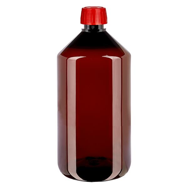 PET Flasche 750ml mit EntgasungsVerschluss rot