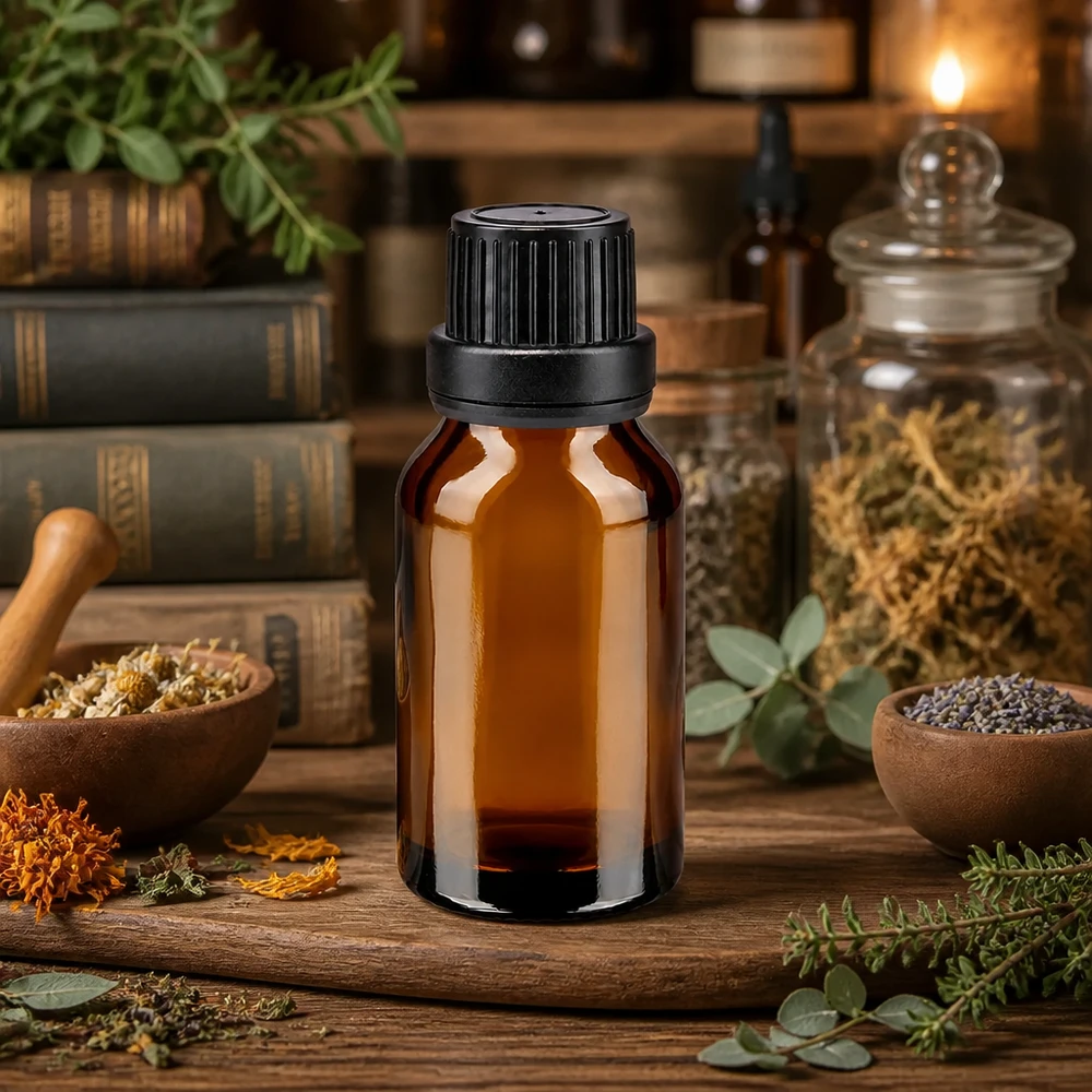 Apothekerflasche 15ml Braunglas mit Schraubverschluss für Tinkturen Essenzen und Aromatherapie-Anwendungen