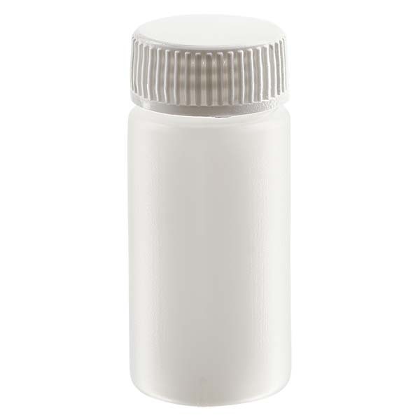 Probenflasche 20ml, PE-HD, natur, komplett Probenflasche 20ml, PE-HD, natur, komplett