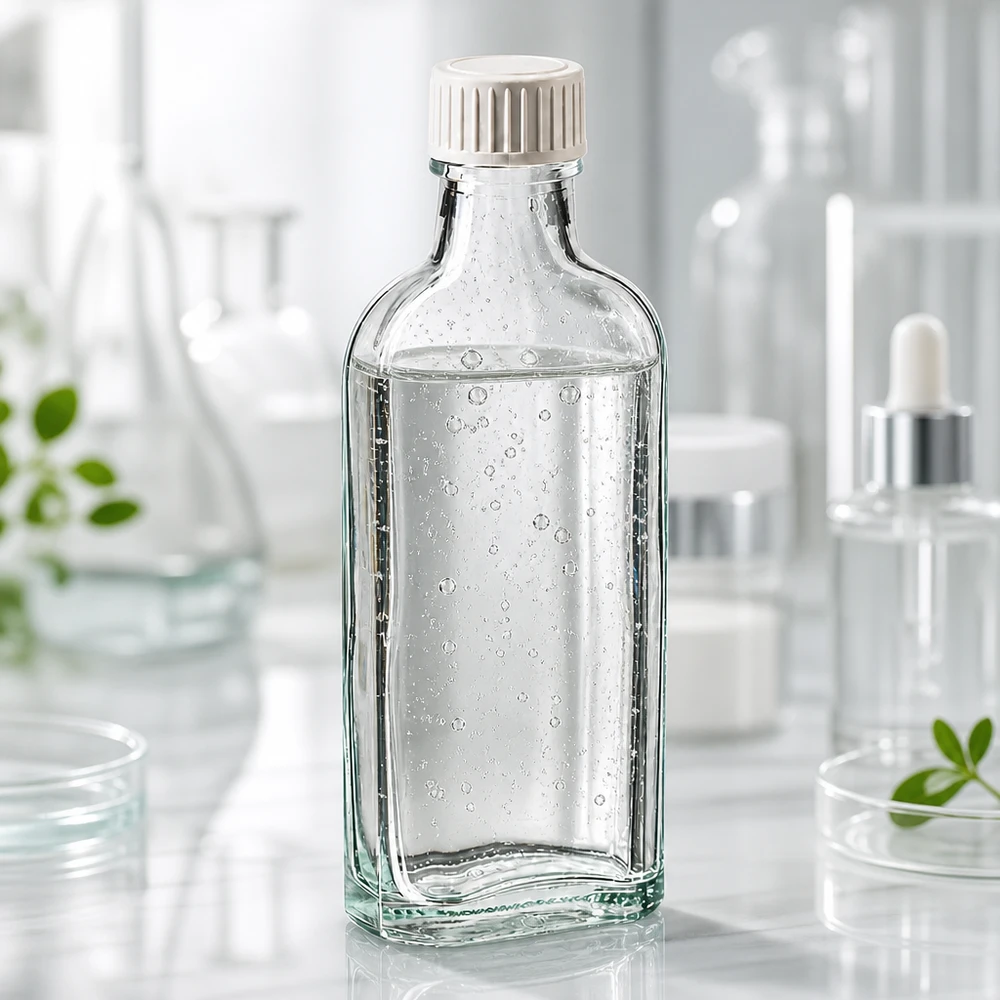 100 ml Meplat klar Schraubverschluss mit PE-Schaumeinlage Durchsichtige Schraubverschlussflasche 100ml mit PE-Schaumeinlage für Labor und Apotheke