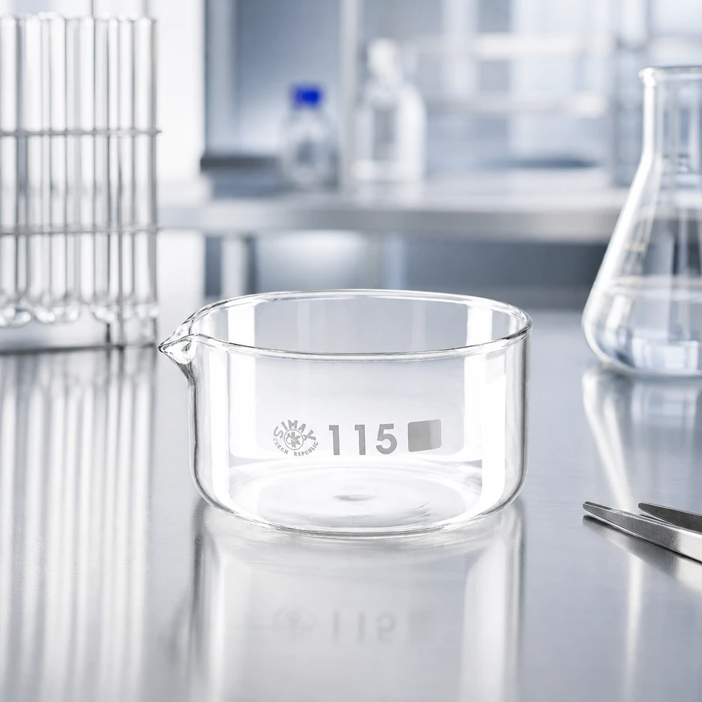 Hochwertige Kristallisierschale 500ml hitzebeständig SIMAX Czech Republic ø115mm Laborausstattung