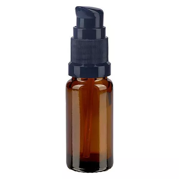 Apothekenflasche braun 10ml PumpVerschluss schwarz Standard Apothekenflasche braun 10ml PumpVerschluss schwarz Standard