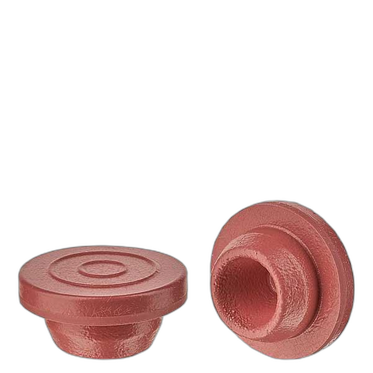 Injektionsstopfen 20mm rot aus Brombutyl