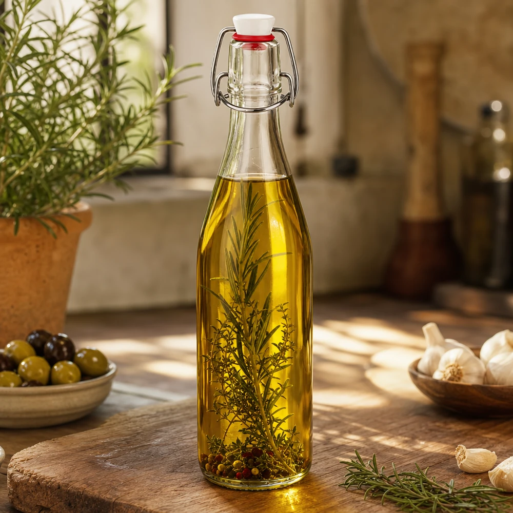 500ml Glasflasche und Bügelverschluss Porzellan UNiTWIST