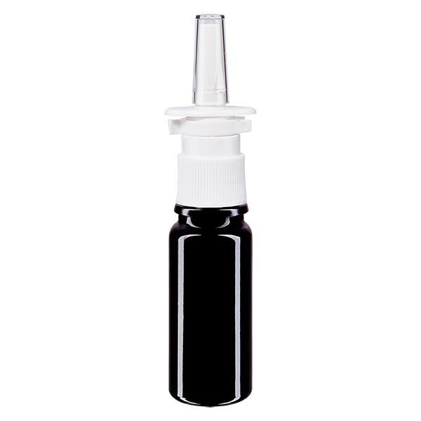 Apothekenflasche violett 10ml Nasenzerstäuber weiß Standard