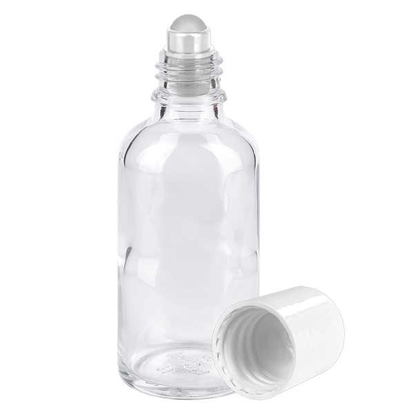 50ml Roll-On Flasche weiß Standardverschluss ClearLine UT18/50 50ml Roll-On Flasche weiß Standardverschluss ClearLine UT18/50