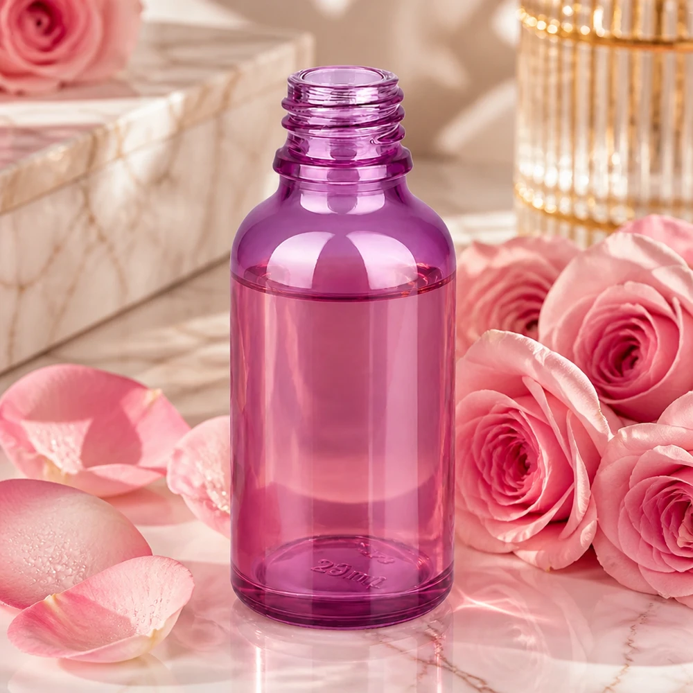 30ml Apothekenflasche PurpleLine UT18/30 UNiTWIST Hochwertige 30ml Glasflasche UT18/30 in Violett für professionelle Kosmetik-Anwendungen