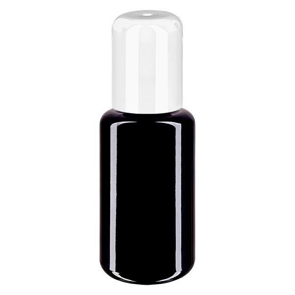 Apothekenflasche violett 30ml Roll-On Verschluss weiß Apothekenflasche violett 30ml Roll-On Verschluss weiß