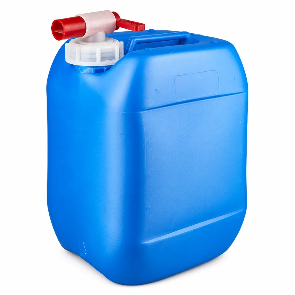 Kanister 10 Liter blau mit Auslaufhahn Lebensmittelechter blauer Kanister 10 Liter mit Auslaufhahn und Schraubdeckel