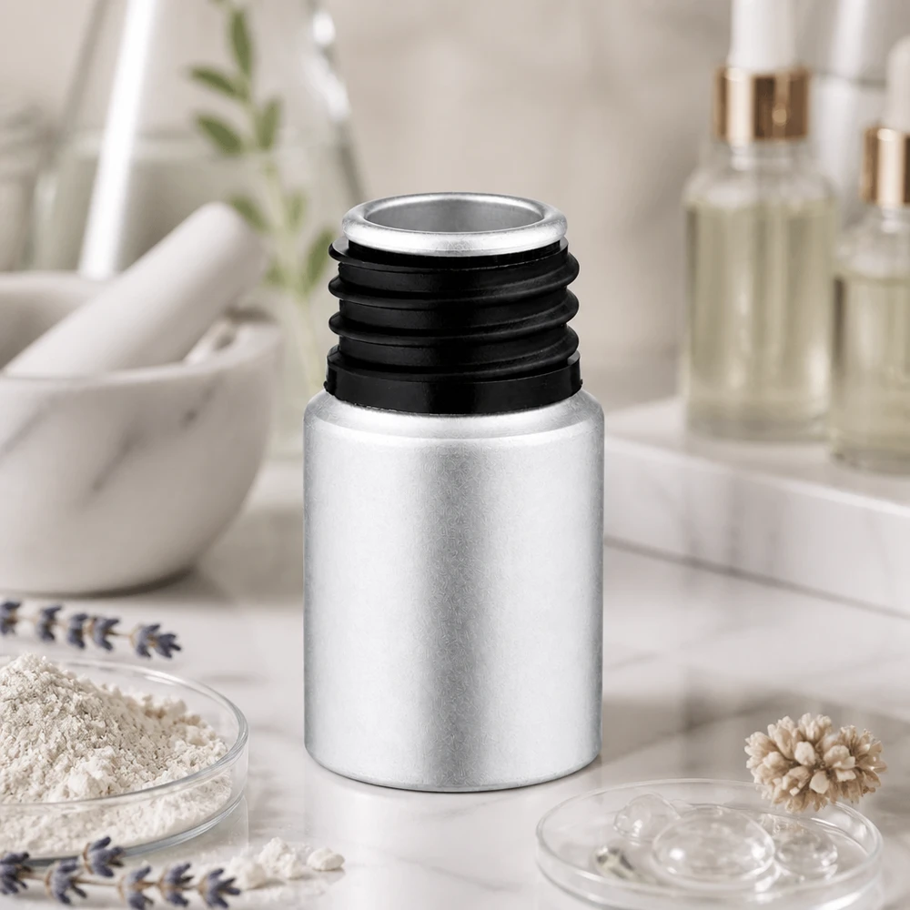 Robuste 10ml Metallflasche mit glänzender Aluminium-Oberfläche für Aromatherapie