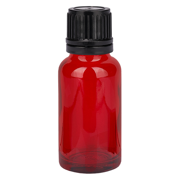 20ml Globuliflasche 8mm Giessring schwarz Originalitätsverschluss RedLine UT18/20