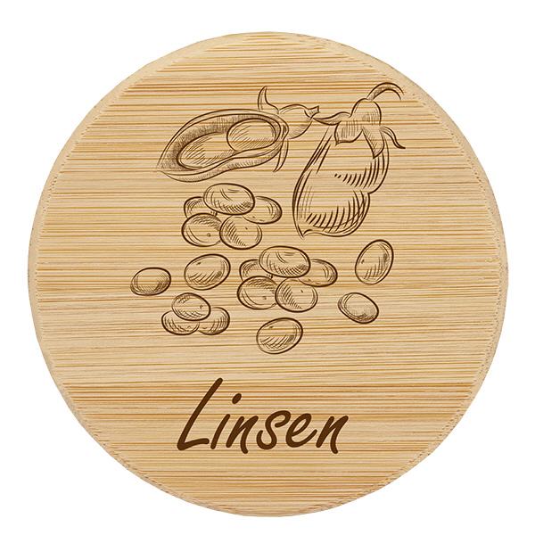 Holzdeckel "Linsen" für WECK RR100 Holzdeckel "Linsen" für WECK RR100