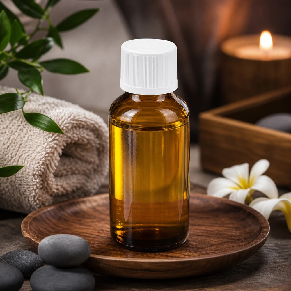 Handliche 30ml Flasche aus stabilem Braunglas für Aromatherapie und DIY-Mischungen