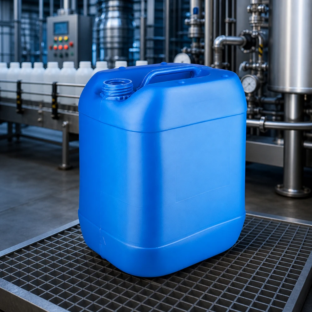 UN-geeigneter Transportkanister 20 Liter blau aus Polyethylen ohne Schraubverschluss