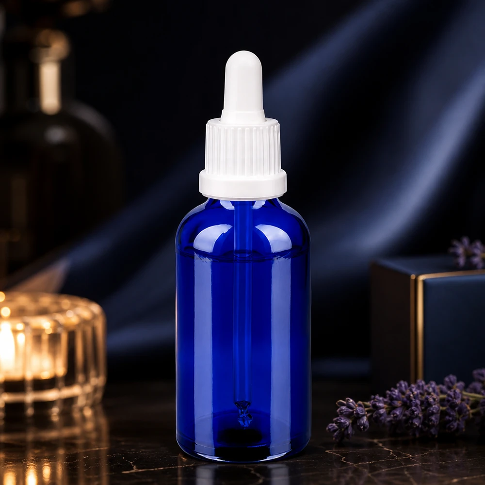 Vielseitige 50ml Tropfflasche OV BlueLine UT18/50 für DIY-Kosmetik und pharmazeutische Lösungen
