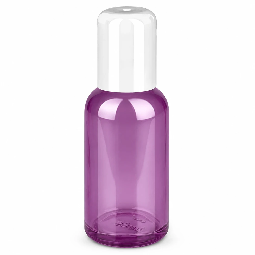Violette 30ml Rollerflasche mit weißem Deckel ideal für DIY-Kosmetik und Aromatherapie