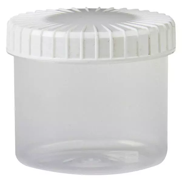 Transparente Schraubdose 135 ml mit gerilltem Vers Transparente Schraubdose 135 ml mit gerilltem Vers