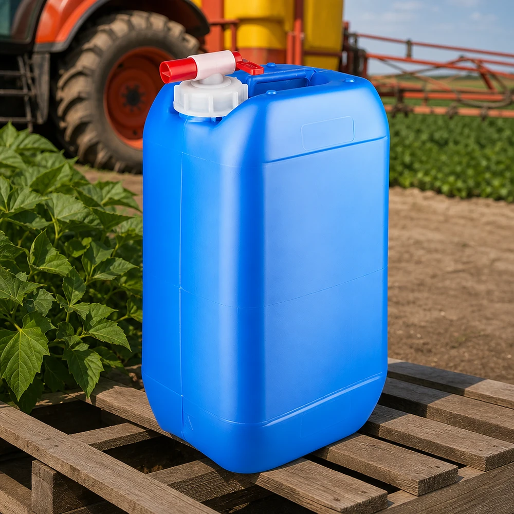 Kanister 15 Liter blau mit Auslaufhahn Tragbarer 15 Liter Blaukanister mit integriertem Ablasshahn und ergonomischem Tragegriff