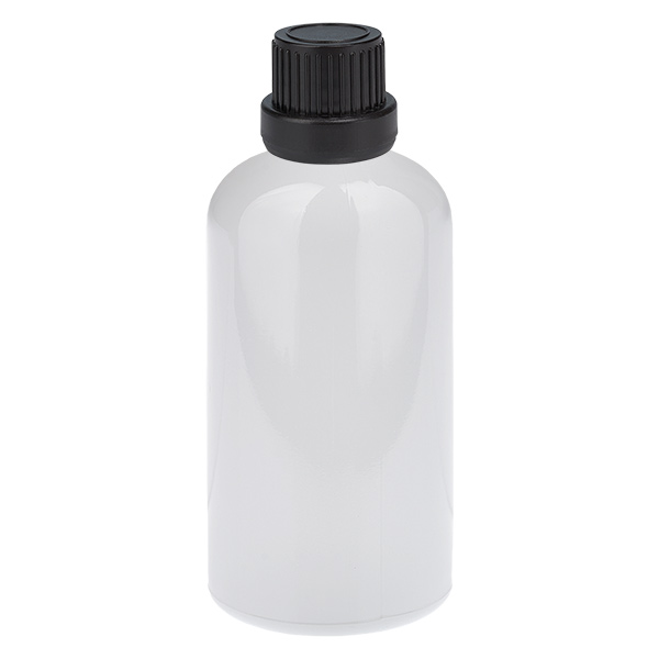 100ml Flasche 11mm Schraubverschluss schwarz Originalitätsverschluss WhiteLine UT18/100