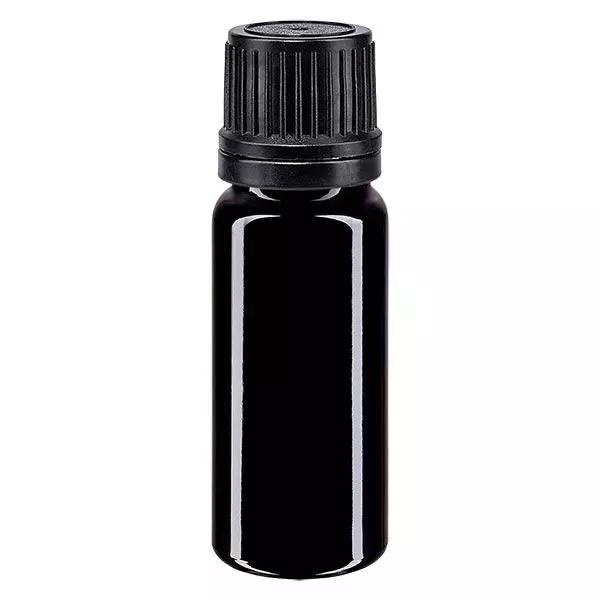 Apothekenflasche violett 10ml Schraubverschluss schwarz Giessring Originalitätsverschluss