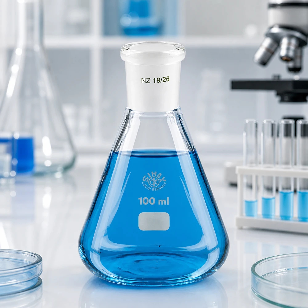 Erlenmeyerkolben 100ml mit Normschliff (19/26) Erlenmeyerkolben 100ml mit Normschliff (19/26)
