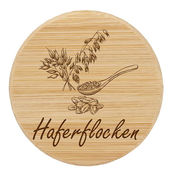 Holzdeckel "Haferflocken" für WECK RR100 Holzdeckel "Haferflocken" für WECK RR100