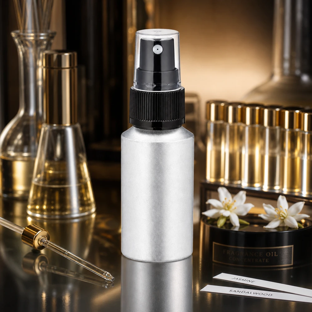 30ml Spray-Flasche aus Aluminium mit matter Finish für professionelle Beauty-Anwendungen