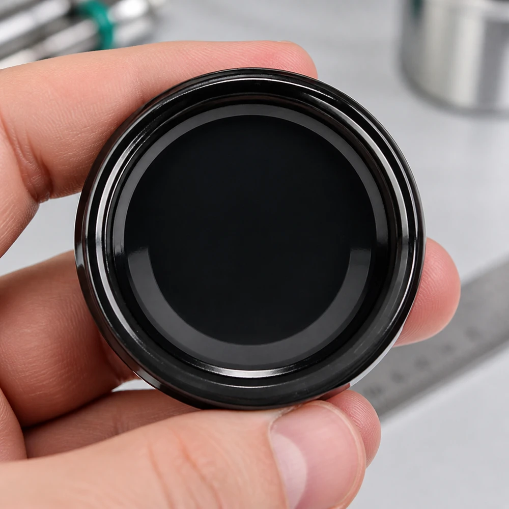 UNiTWIST TO63 BPA-NI Twist-Off-Deckel schwarz unitemp Metallrand Detailansicht von oben
