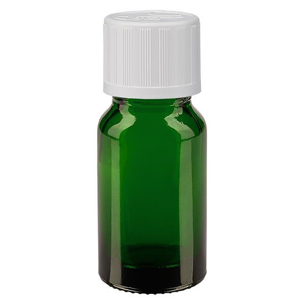 Apothekenflasche grün 10ml Schraubverschluss weiß Kindersicherung