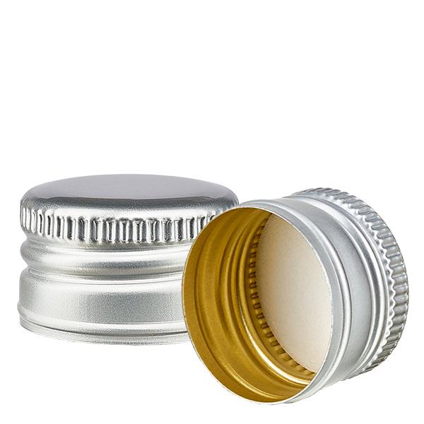 Schraubverschluss silber aus Aluminium Standard PP28 ApoGlas