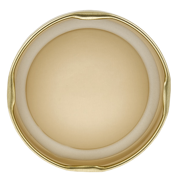 Twist-Off Verschluss 63mm gold UniTwist BasicSeal vakuumdicht Vogelperspektive