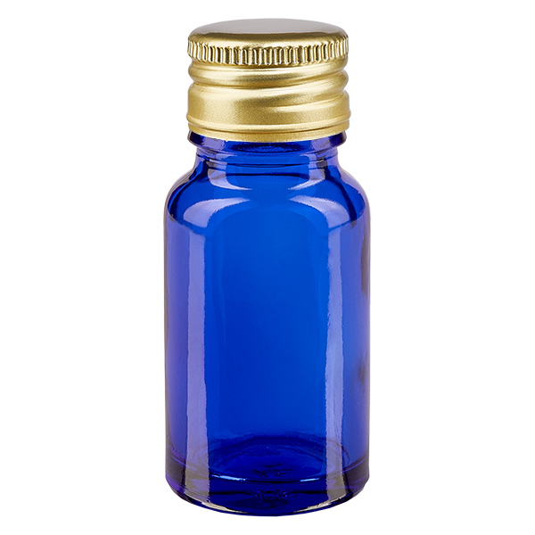 10ml Flasche 11mm Schraubverschluss Alu-Gold Standard BlueLine UT18/10