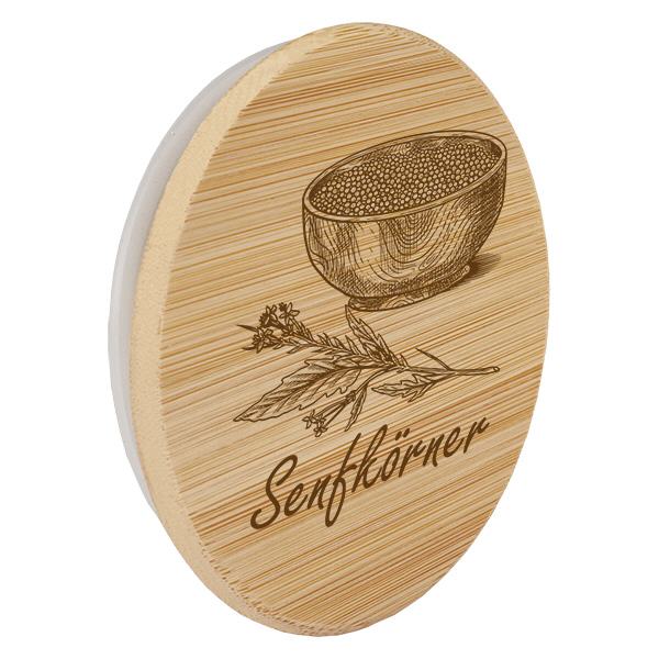 Holzdeckel "Senfkörner" für WECK RR60 Holzdeckel "Senfkörner" für WECK RR60