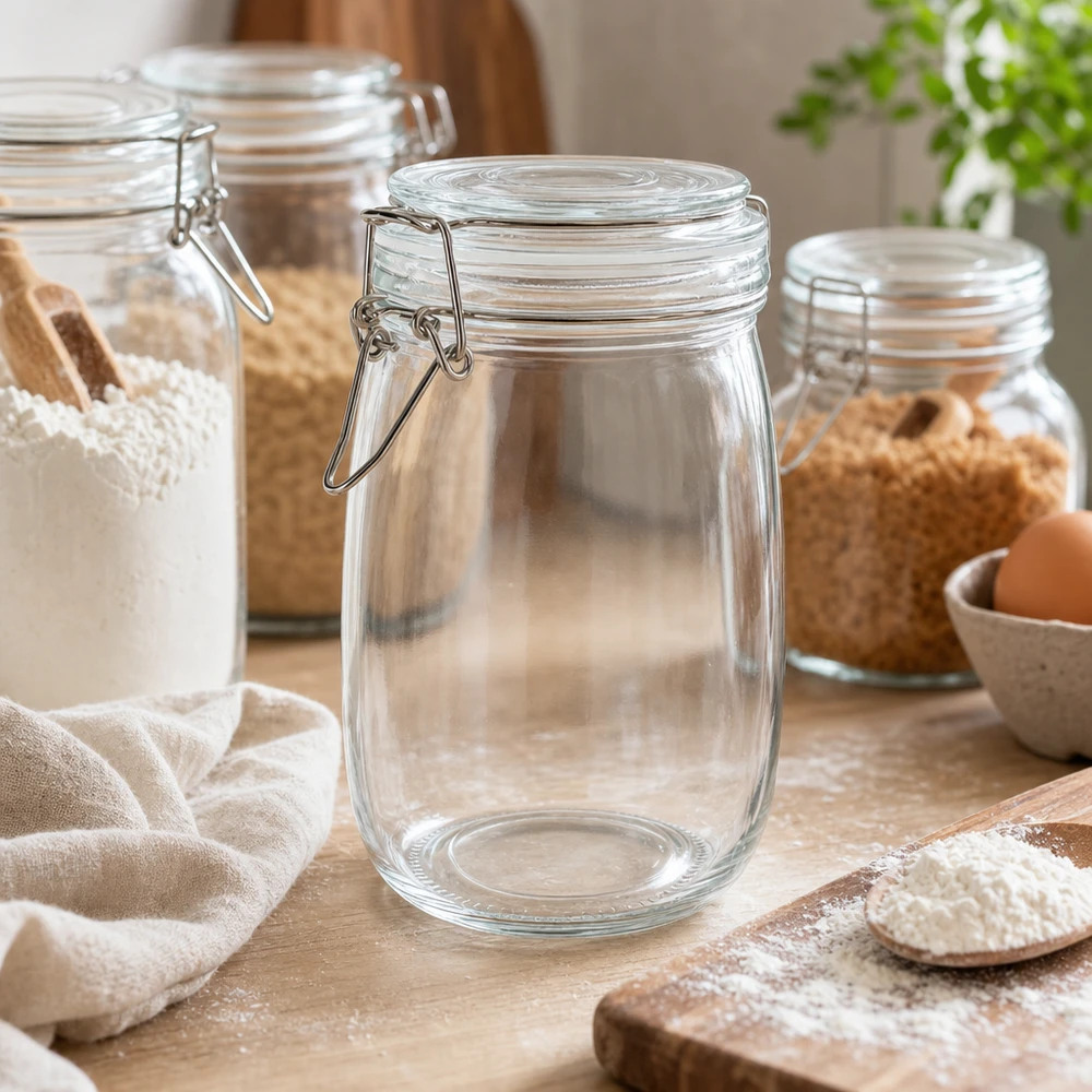 1000ml Vorratsglas mit Silikonring und Bügelverschluss UNiTWIST Hochwertiges 1 Liter Glasgefäß mit UN-Zertifizierung für sichere Lebensmittelaufbewahrung