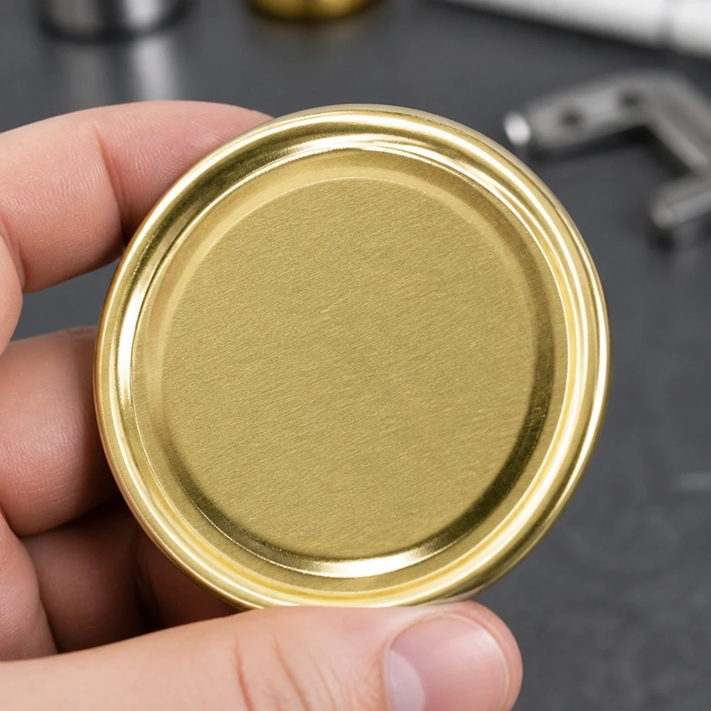Gebürstete Metalloberfläche TO43 Deckel gold UNiTWIST BioSeal BPA-NI unitemp Konservierung