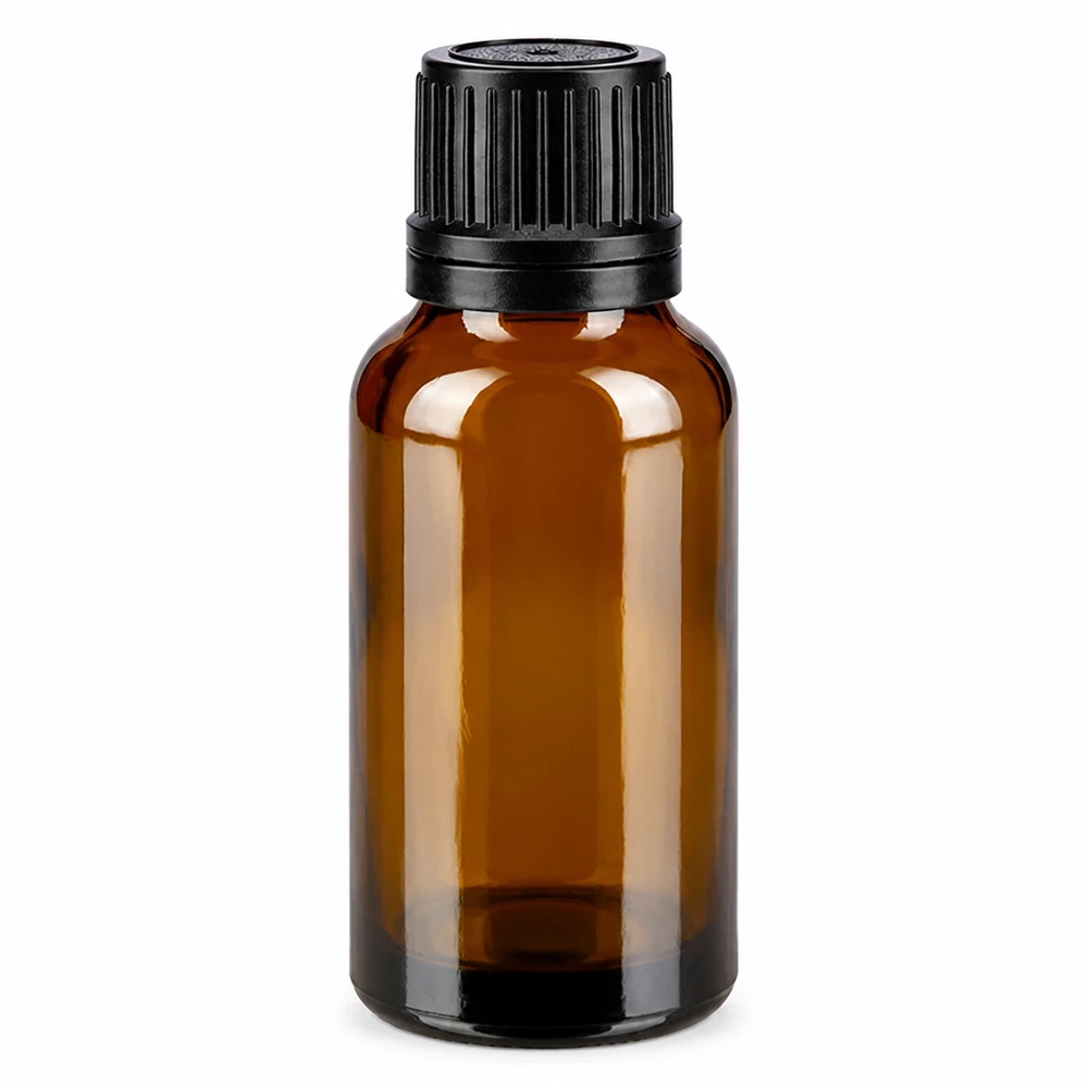 Tropfflasche 20ml Braunglas für ätherische Öle und Pharmazeutika mit OV-Deckel