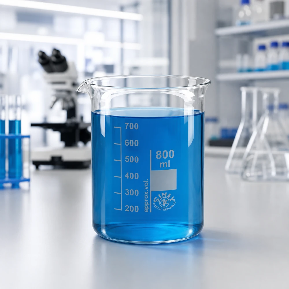 Graduiertes Becherglas 800ml Borosilikatglas niedrige Form ideal für chemische Versuche und Tests