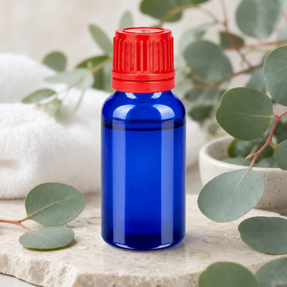 20ml Flasche 11mm Schraubverschluss rot Originalitätsverschluss BlueLine UT18/20 20ml Glasflasche mit ergonomischem Design und rutschfestem roten Verschluss