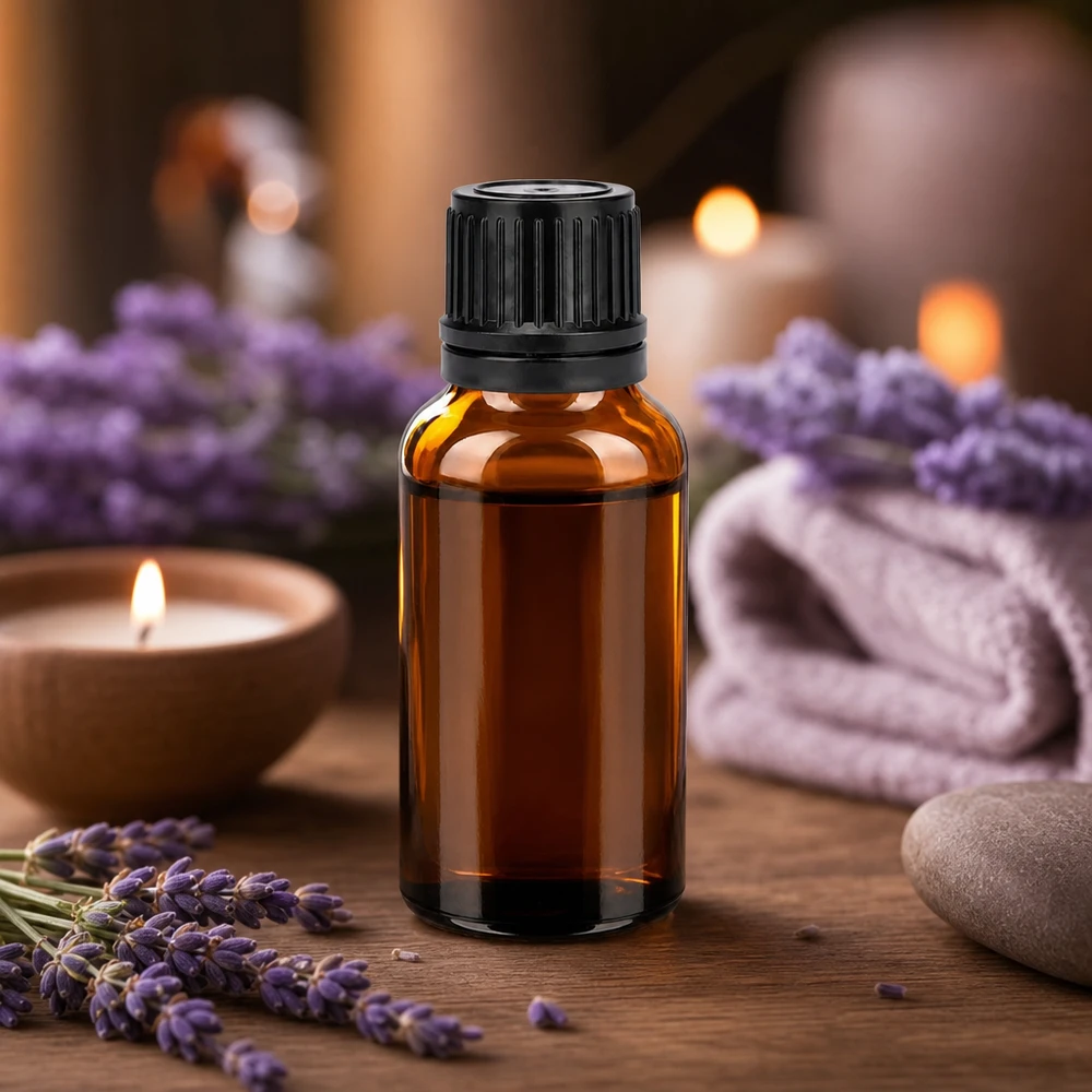 Lichtschutz-Glasflasche 20ml mit ergonomischem Design für Kräuterextrakte und homöopathische Mittel