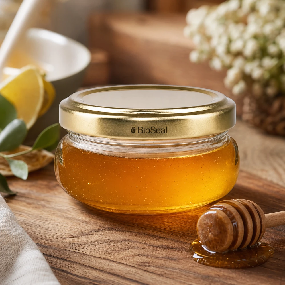 120ml Terrinenglas mit BioSeal Deckel gold UNiTWIST