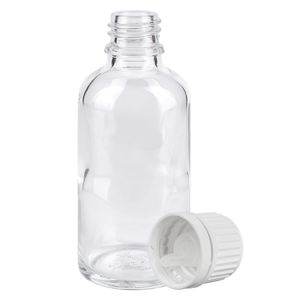 50ml Tropfflasche 0.7mm weiß Originalitätsverschluss ClearLine UT18/50