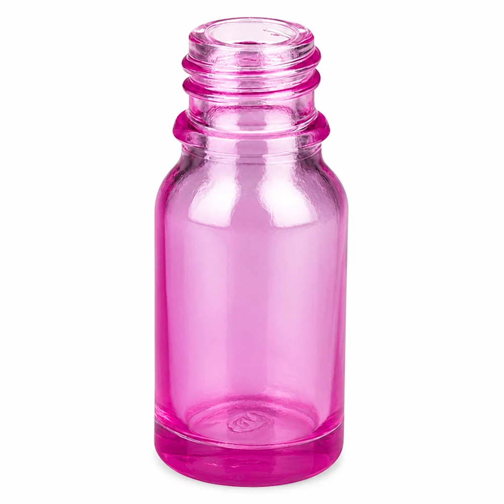10ml Apothekenflasche PurpleLine UT18/10 UNiTWIST Hochwertige Apothekenflasche PurpleLine 10ml UT18/10 aus transparentem violettem Glas mit Gewinde