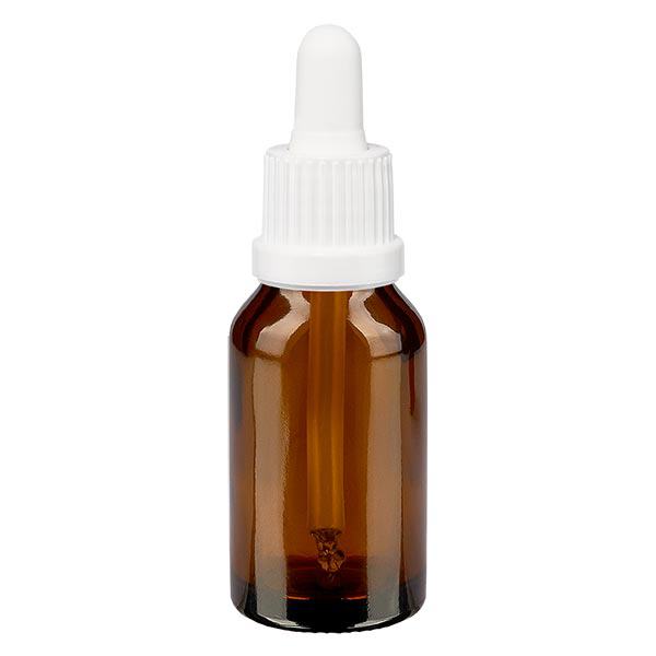 Apothekenflasche braun 30ml Pipette weiß Originalitätsverschluss Apothekenflasche braun 30ml Pipette weiß Originalitätsverschluss