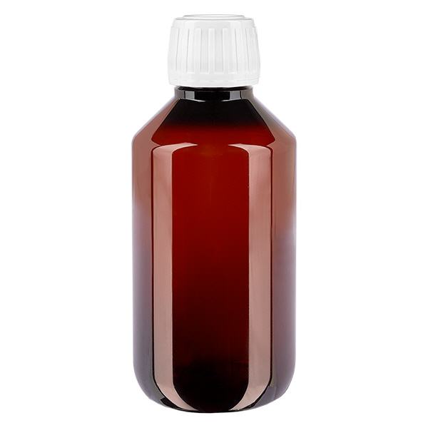 PET Flasche 200ml mit weißem Standard Originalitätsverschluss