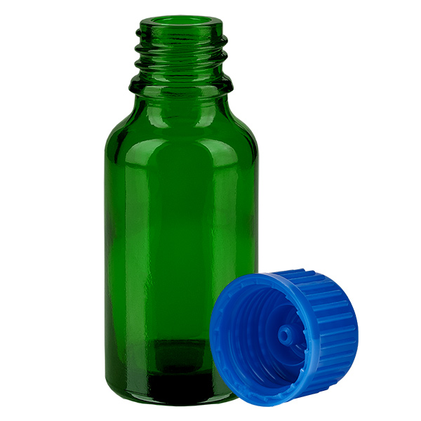 20ml Flasche 11mm Schraubverschluss blau Standard GreenLine UT18/20 20ml Flasche 11mm Schraubverschluss blau Standard GreenLine UT18/20
